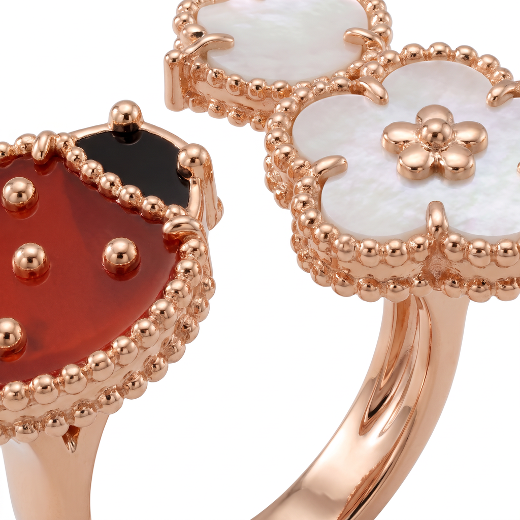 Lucky Spring Between-the-finger Ring