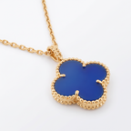 Magic Alhambra Agate Clover 1 Motif Necklace