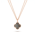 Magic Alhambra Black Pearl Clover 1 Motif Necklace