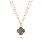 Magic Alhambra Black Pearl Clover 1 Motif Necklace
