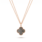 Magic Alhambra Black Pearl Clover 1 Motif Necklace
