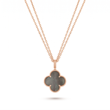 Magic Alhambra Black Pearl Clover 1 Motif Necklace