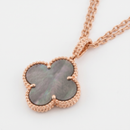Magic Alhambra Black Pearl Clover 1 Motif Necklace
