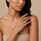 Magic Alhambra Black Pearl Clover Between-the-finger Ring