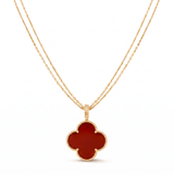 Magic Alhambra Carnelian Clover 1 Motif Necklace