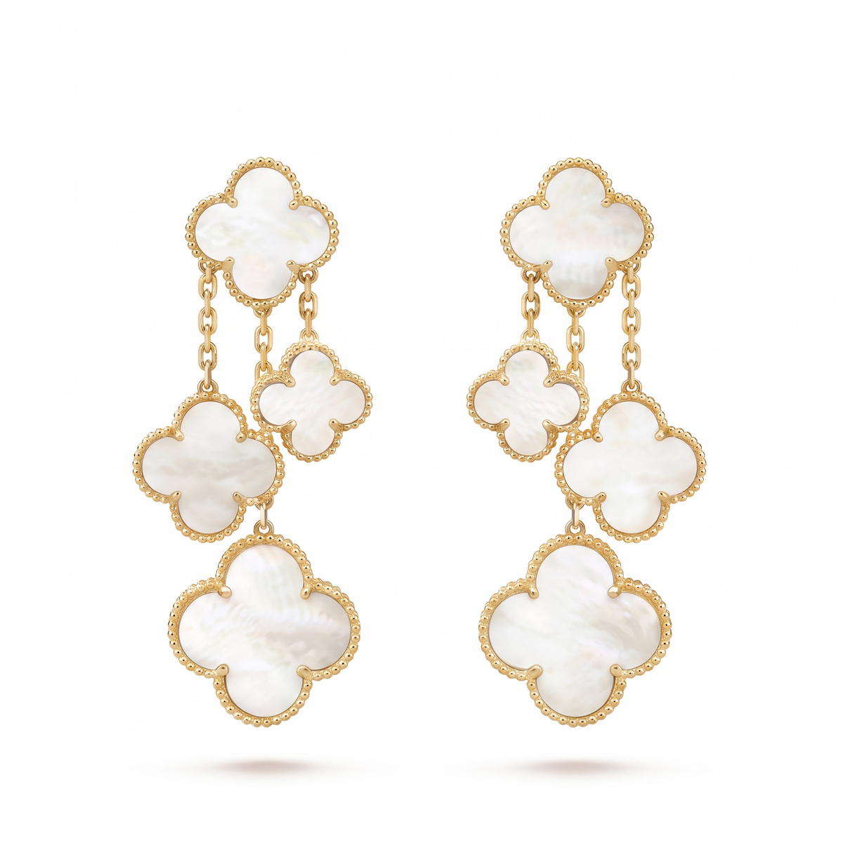 Magic Alhambra Pearl Clover 4 Motifs Earrings