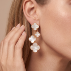 Magic Alhambra Pearl Clover 4 Motifs Earrings