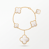 Magic Alhambra Pearl Clover 5 Motifs Bracelet