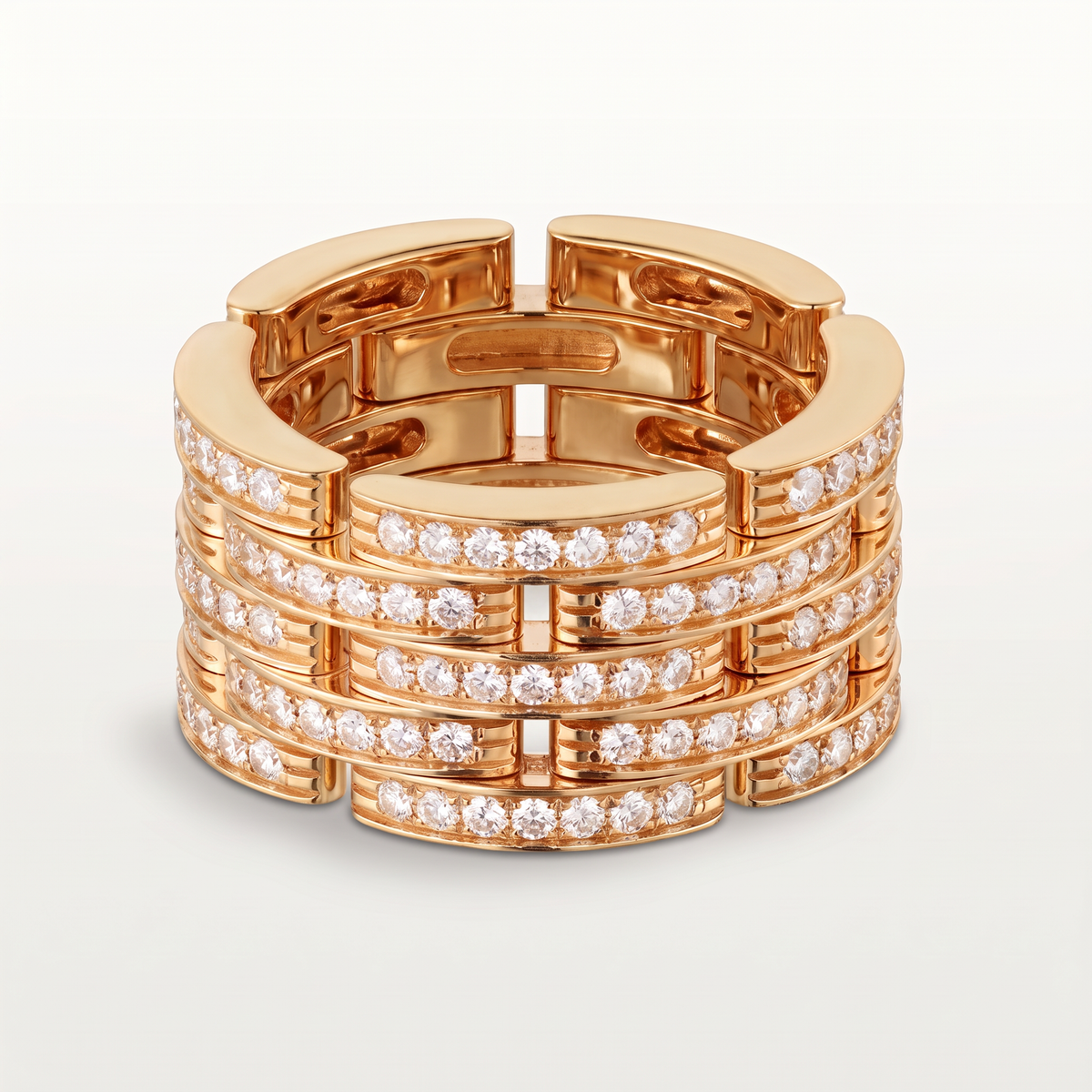 Maillon Five Row Full-Paved Ring