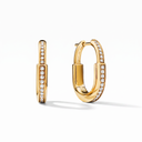 Medium T Lock Full-paved Hoop Earrings