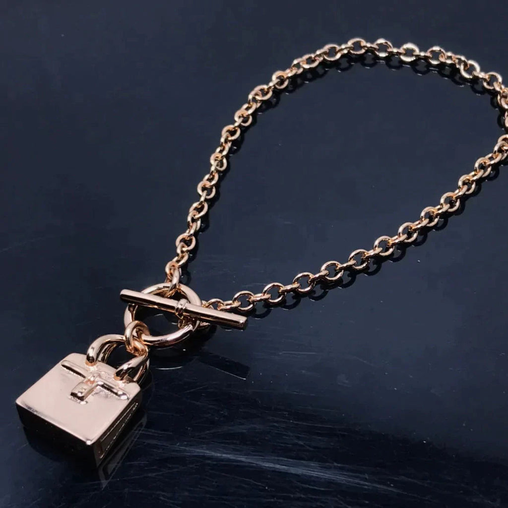 Mini Birkin Chaine Bracelet Gold Silver Lock Design High Quality