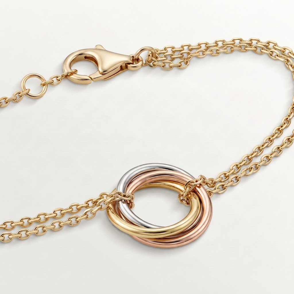 Mini Trinity Double-Chain Bracelet