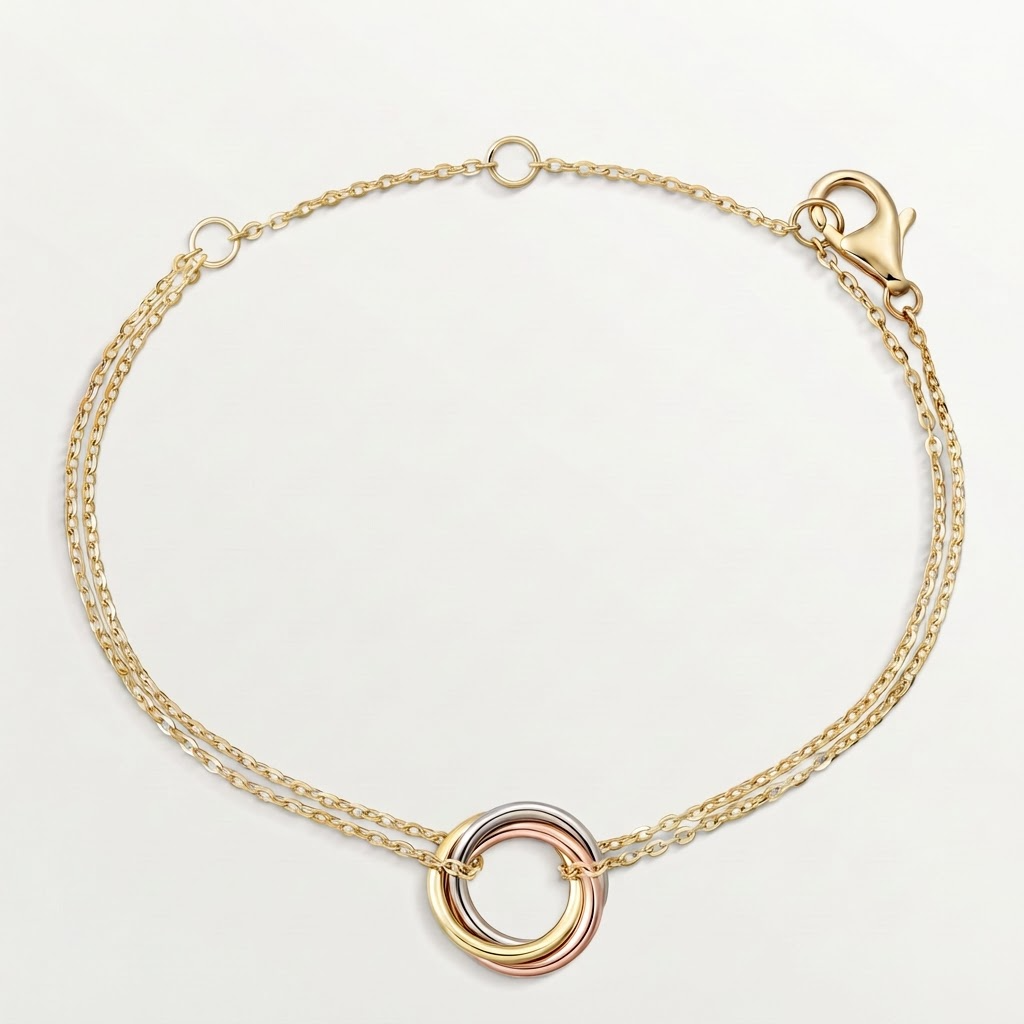 Mini Trinity Double-Chain Bracelet