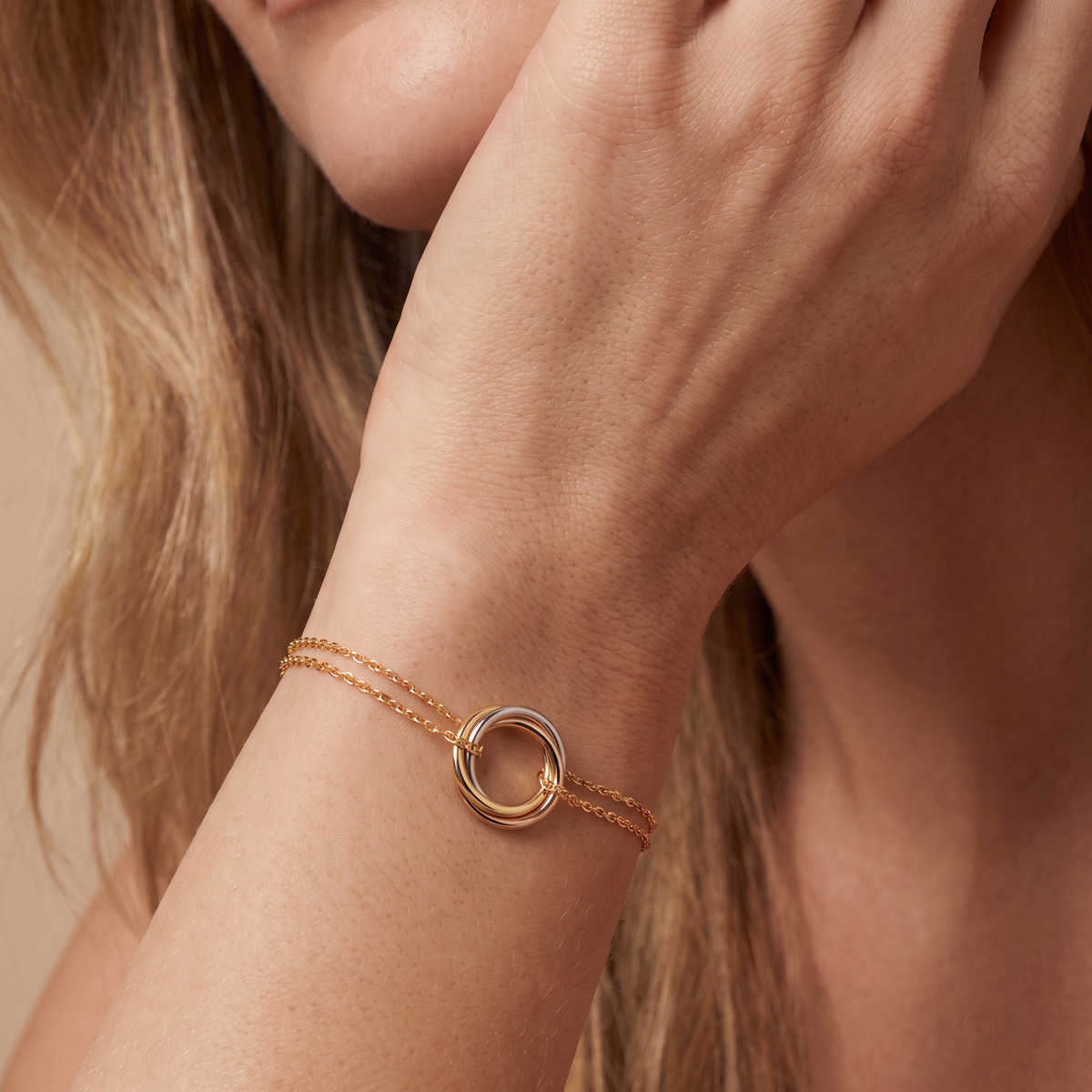 Mini Trinity Double-Chain Bracelet