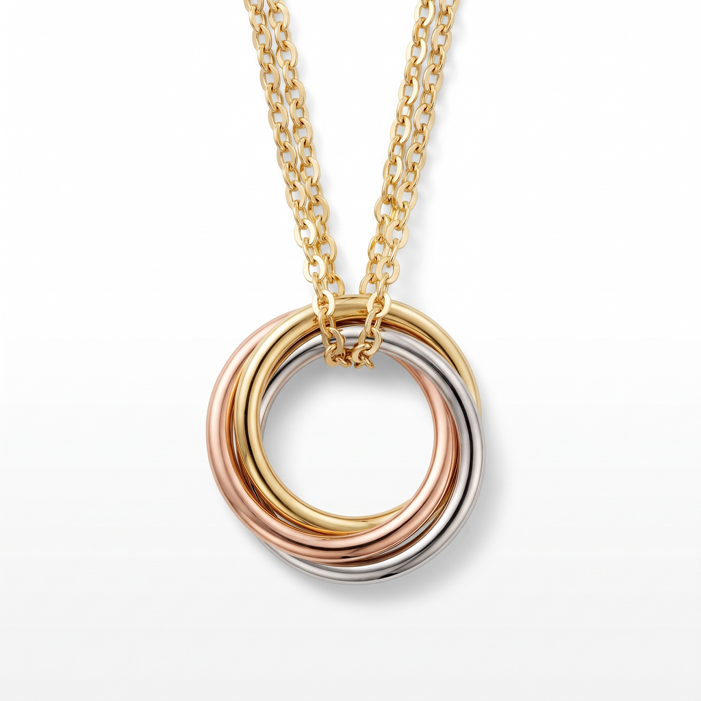 Mini Trinity Double-Chain Necklace