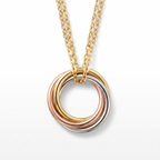 Mini Trinity Double-Chain Necklace