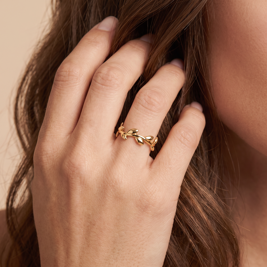Olive Leaf Band Ring
