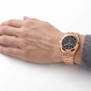 Overseas 49150 Black Dial Pink Gold Automatic Men's Watch