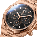 Overseas 49150 Black Dial Pink Gold Automatic Men's Watch