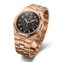 Overseas 49150 Black Dial Pink Gold Automatic Men's Watch