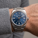 Oyster Perpetual 124200 Blue Dial Smooth Bezel Automatic Watch