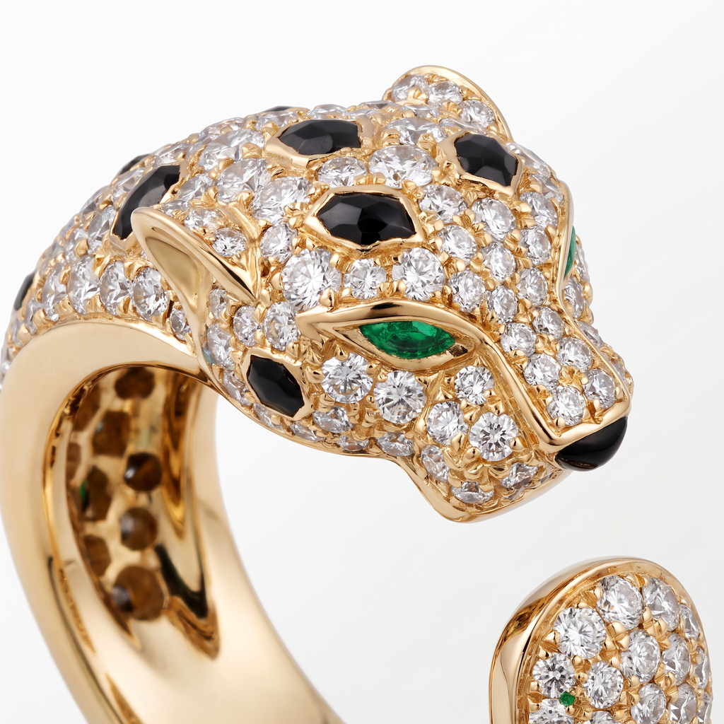 Panthère De Full Pavé Ring
