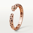 Panthère Head Half-Paved Medium Cuff Bracelet