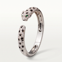 Panthère Head Half-Paved Medium Cuff Bracelet
