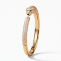 Panthère Head Pavé Cuff Bracelet