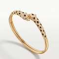 Panthère Two Heads Half-Paved Small Cuff