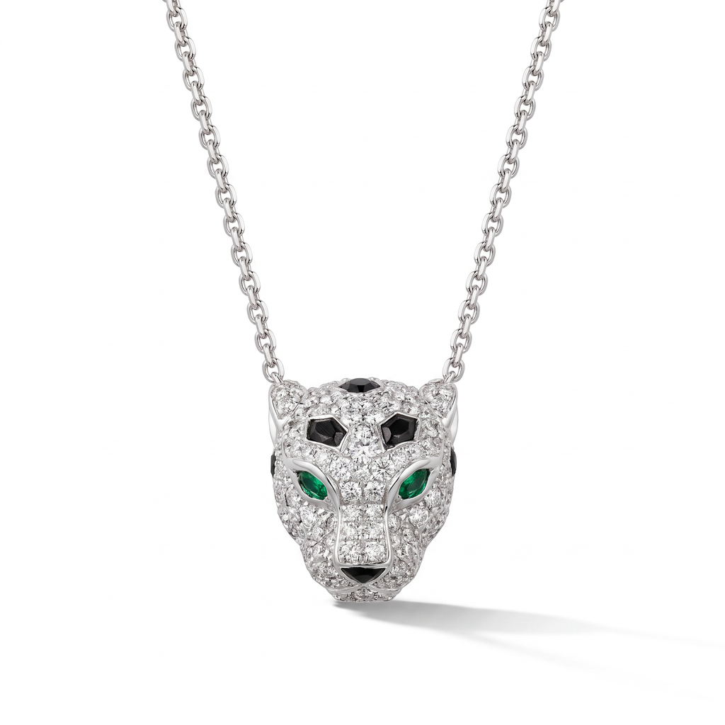 Panthère Paved Head De Pendant Necklace