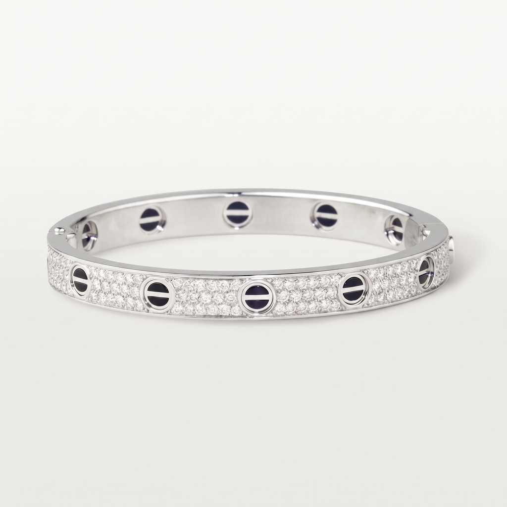 Pavé Ceramic Love Bracelet