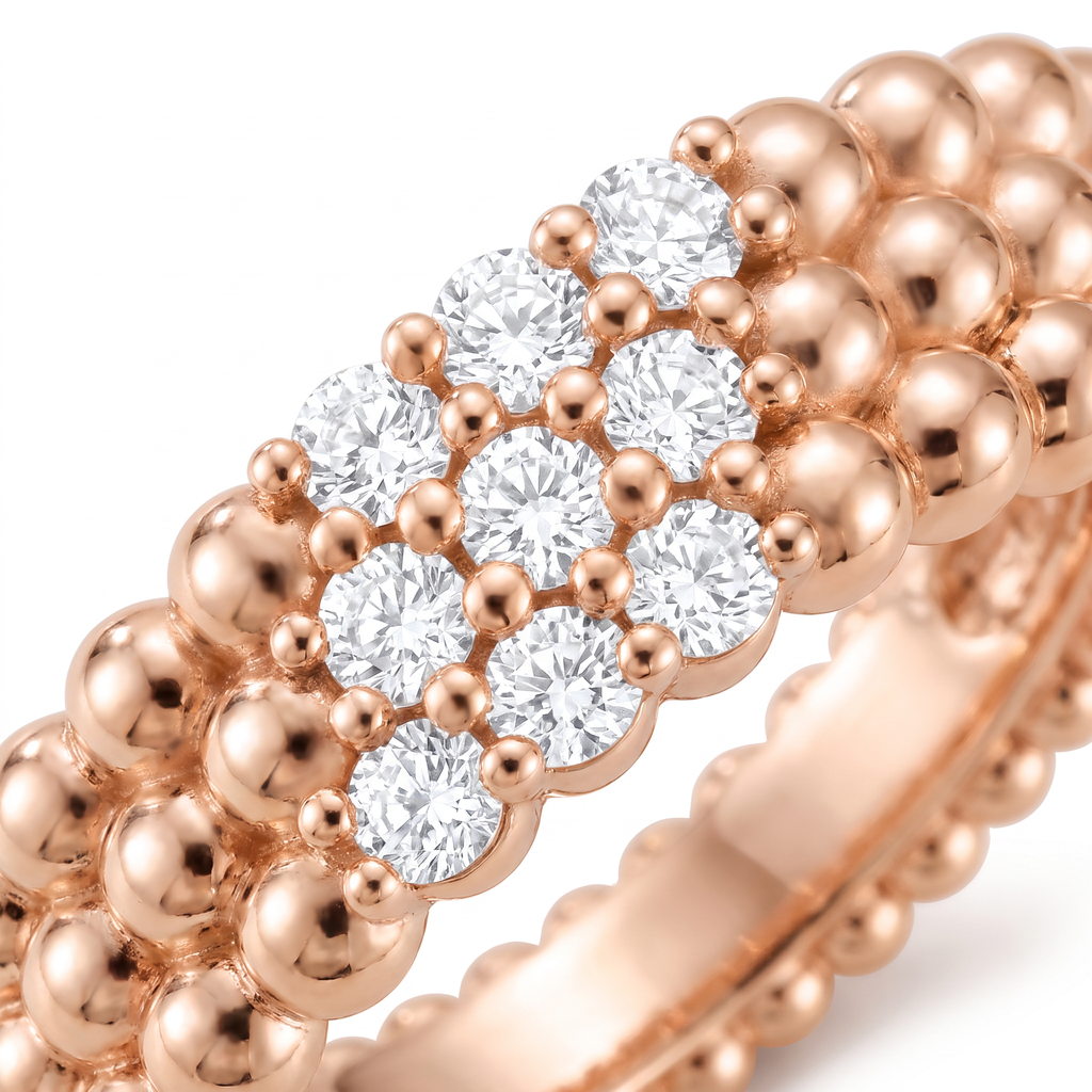 Perlée 3 Row Beaded Ring