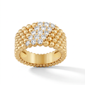 Perlée 5-Row Pavé Ring