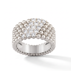 Perlée 5-Row Pavé Ring