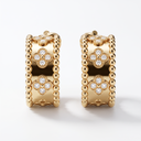 Perlée Clovers Hoop Earrings