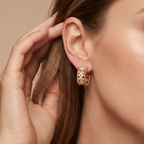 Perlée Clovers Hoop Earrings
