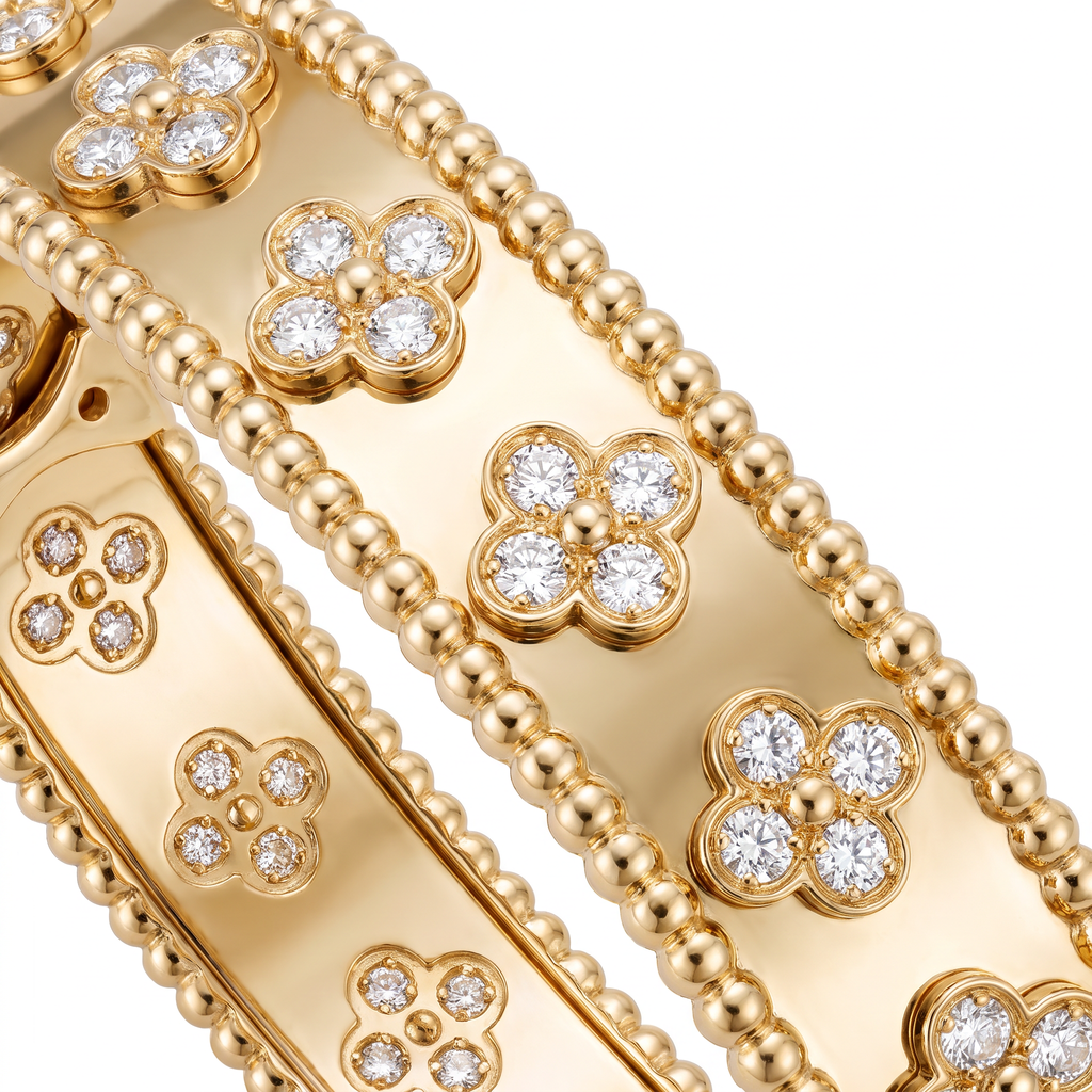 Perlée Pavé Clover Small Bracelet