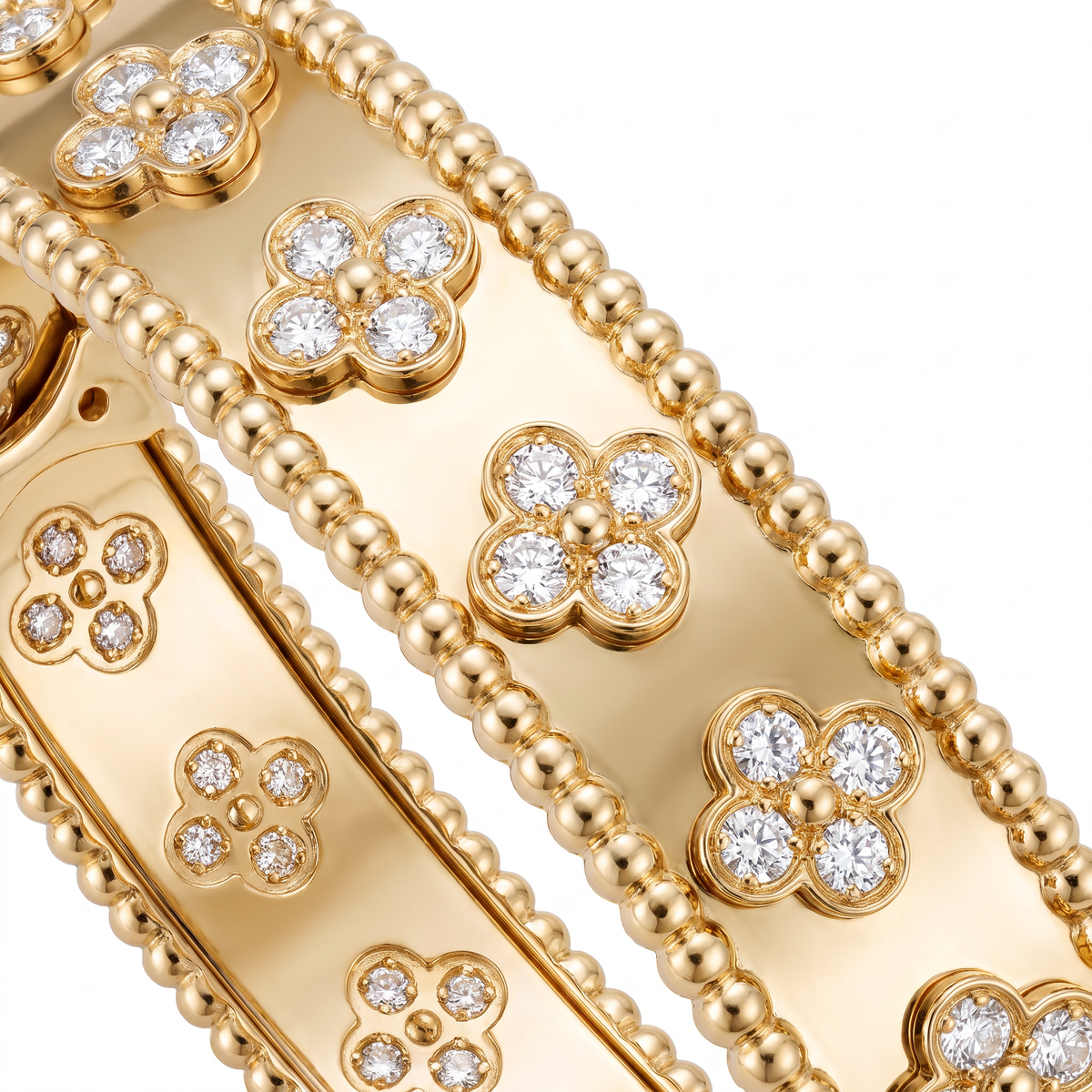 Perlée Pavé Clover Small Bracelet