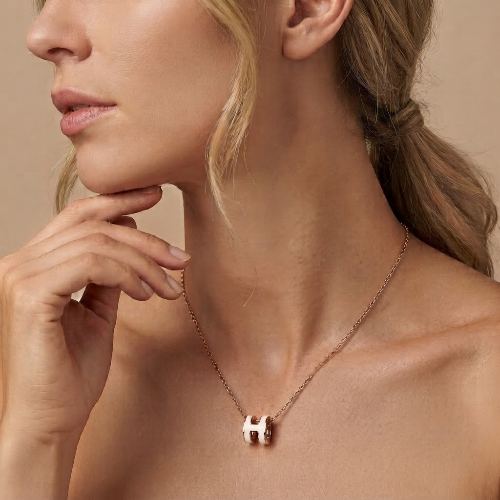 Pop H Enamel Color Necklace