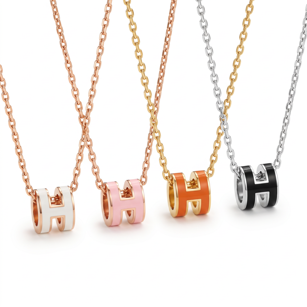 Pop H Enamel Color Necklace