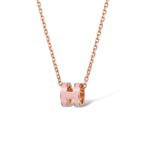 Pop H Enamel Color Necklace