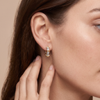 Schlumberger Sixteen Stone Hoop Earrings