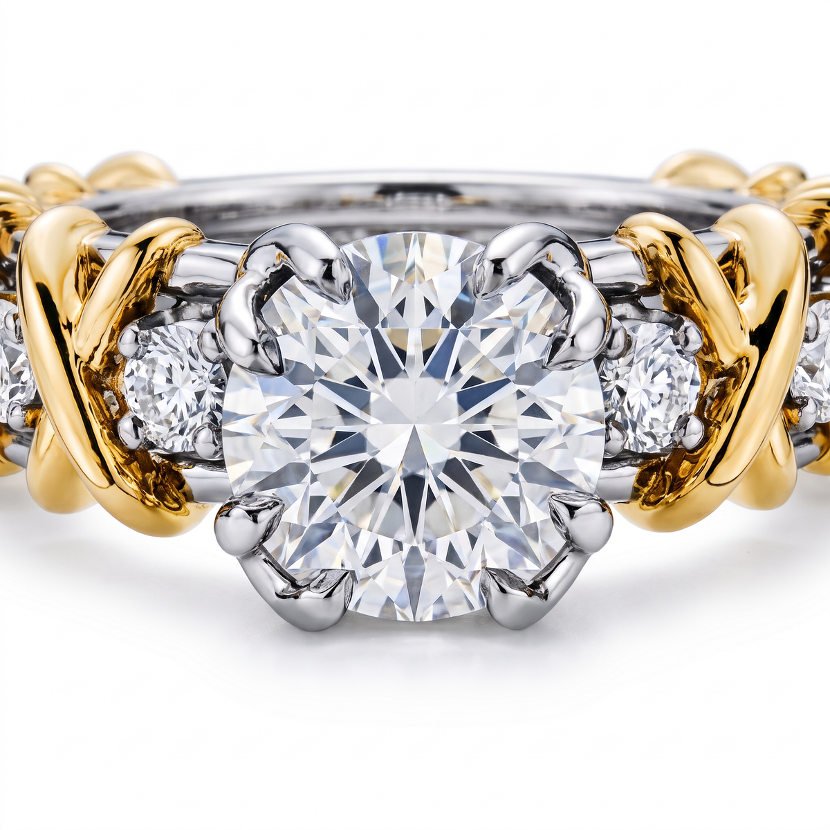 Schlumberger Solitaire Sixteen Stone Ring