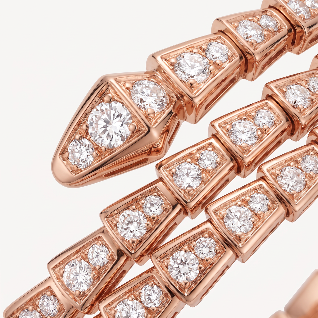 Serpenti Coiled Full-pavé Double Row Bracelet