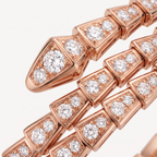 Serpenti Coiled Full-pavé Double Row Bracelet