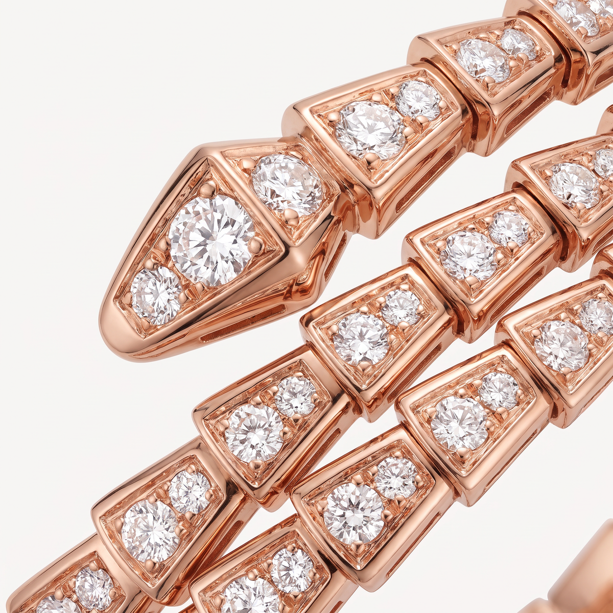 Serpenti Coiled Full-pavé Double Row Bracelet