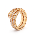 Serpenti Coiled Full-pavé Double Row Ring