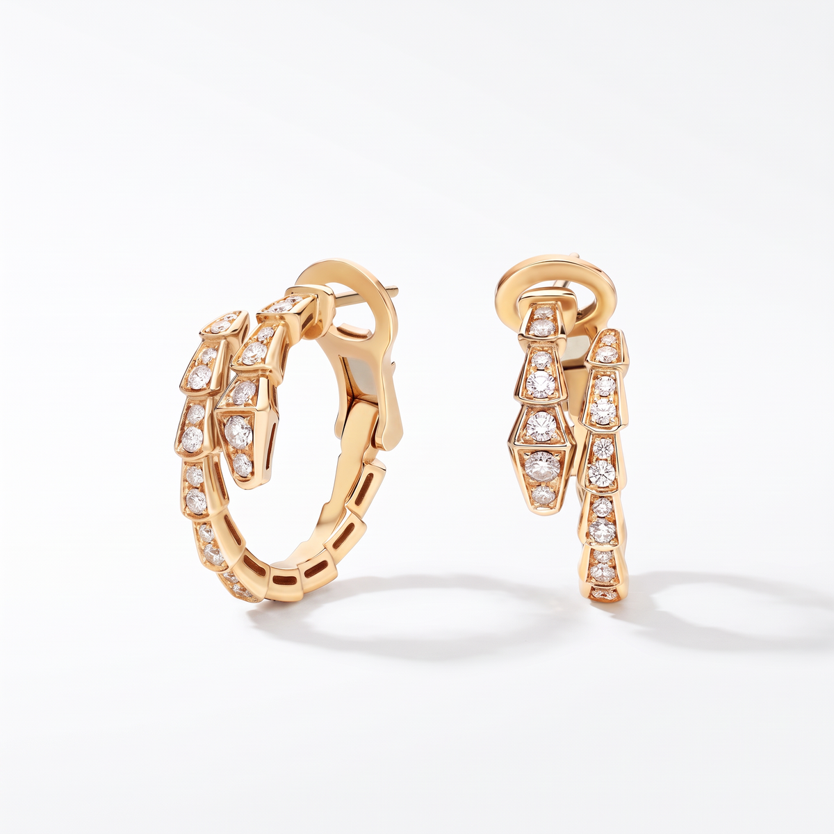 Serpenti Coiled Full-pavé Earrings