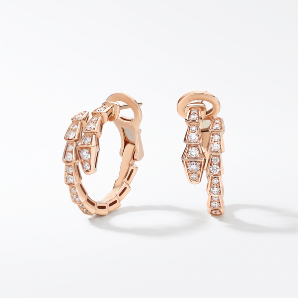 Serpenti Coiled Full-pavé Earrings